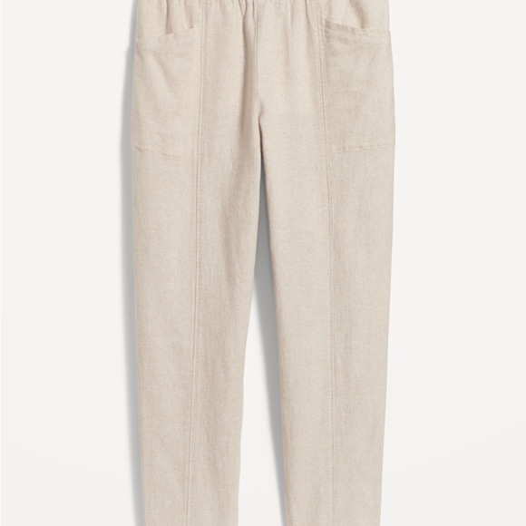 Old Navy Women’s High-Waisted Cropped Linen-Blend Tapered Pants, Size 2X, NWT - Picture 3 of 6